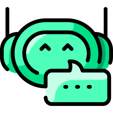 Cute green chatbot