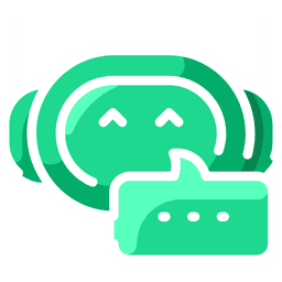 Cute green chatbot